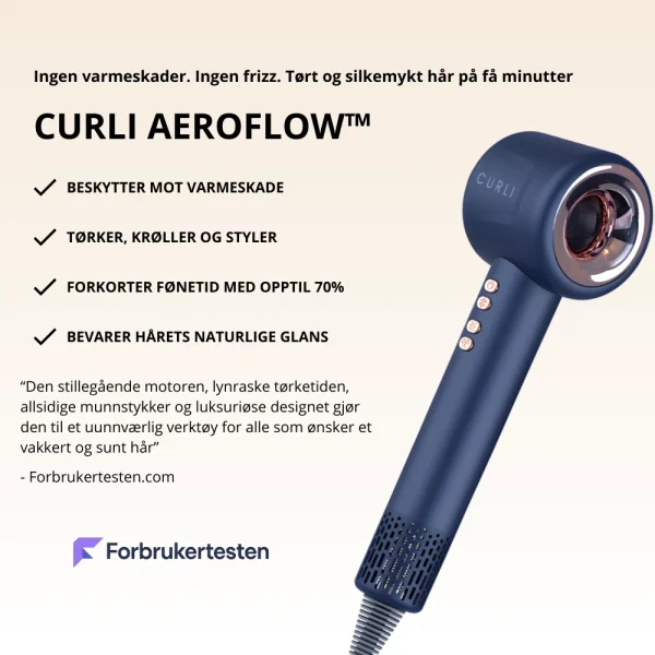 AeroFlow™ hårføner Best i test forbrukertesten blå