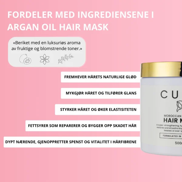 CURLI Moroccan Argan Oil Hair Mask Fordeler