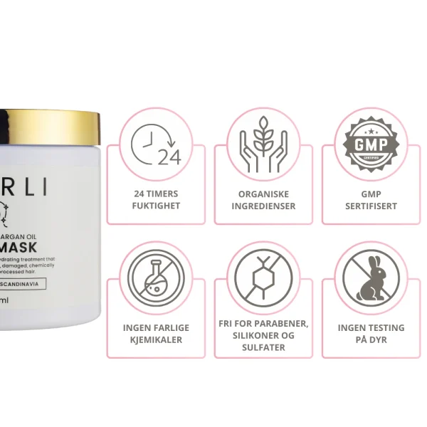 CURLI Moroccan Argan Oil Hair Mask Spesifikasjoner