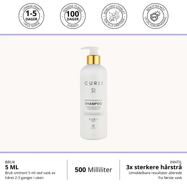 CURLI Moroccan Argan Oil Shampoo Oppsummering