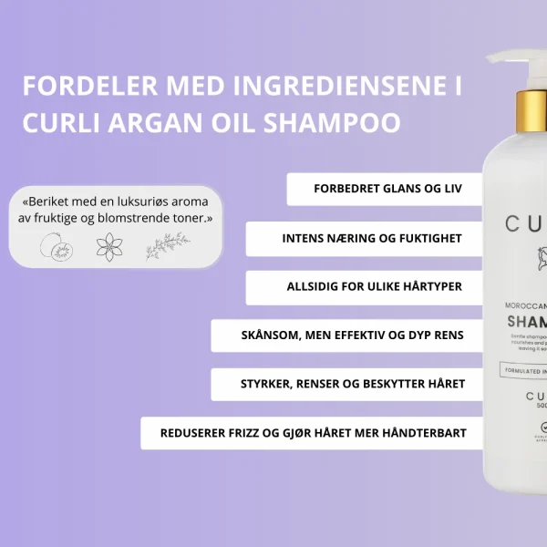 CURLI Moroccan Argan Oil Shampoo fordeler