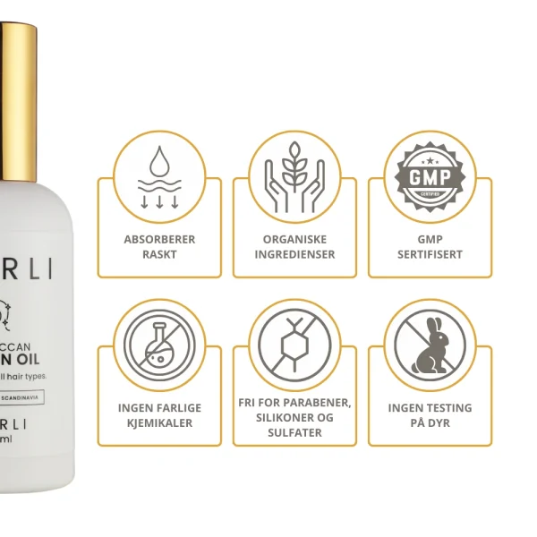 CURLI Moroccan Argan Oil Spesifikasjoner