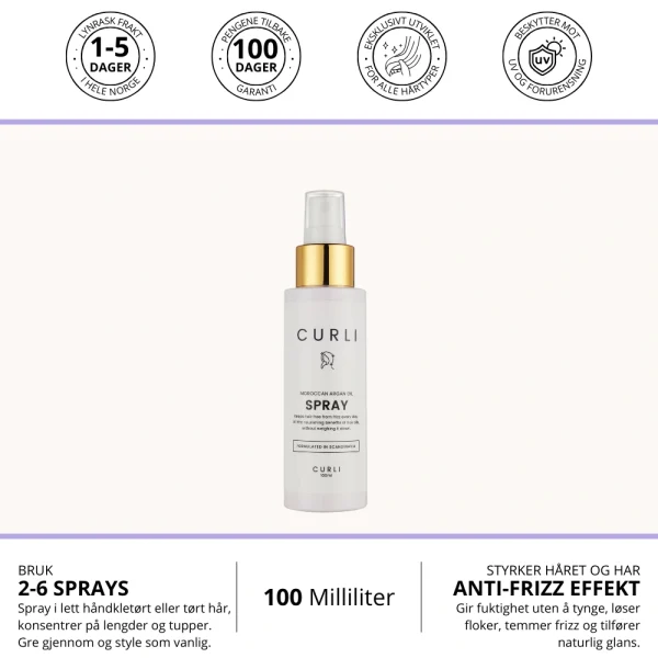 CURLI Moroccan Argan Oil Spray Oppsummering