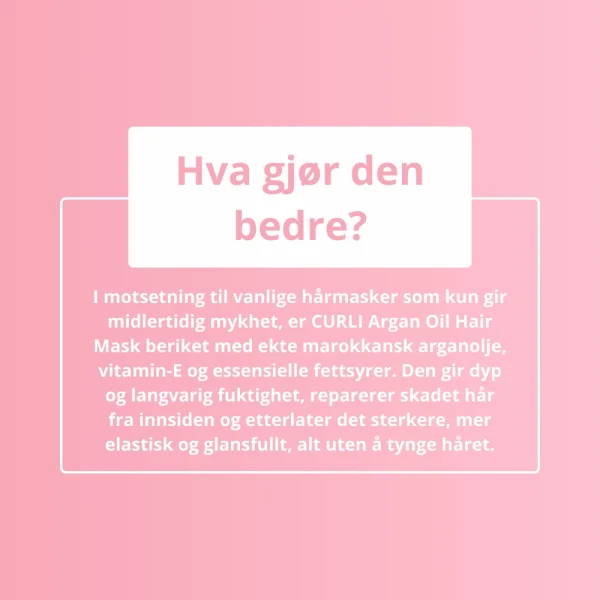 Hvorfor er CURLI Moroccan Argan Oil Hair Mask best