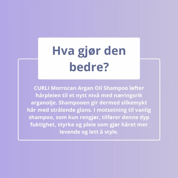 Hvorfor er CURLI Moroccan Argan Oil Shampoo best
